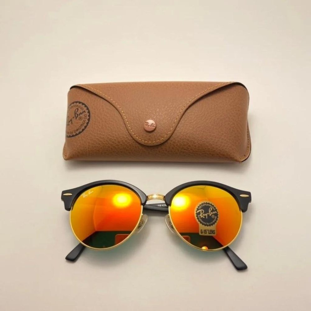 Lava Red ClubRound Ray-Ban